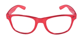Moderne Brille rot metallic