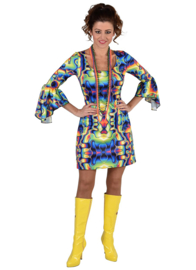 Partykleid Jersey groovy Farben | Festival Thema Kleid