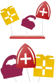Decoratie plank Sint, Piet en Cadeau