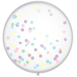 XL Konfetti-Ballon "Perfekte Pastellfarben" 60cm