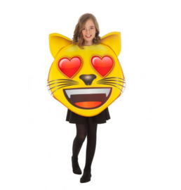 Kinder Emoji Herz Katzenkostüm
