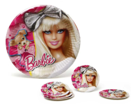 Barbie 20,5cm bordjes | 6 stuks | licentie versieringen