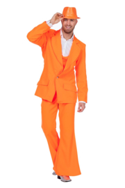 Disco fever kostuum neon oranje