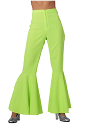 Disco broek dames neon groen