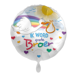 Folieballon - Ik Word Grote Broer - 43cm - Voor geboorte