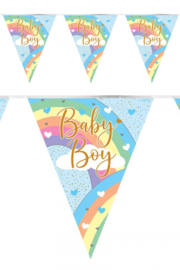 Fahnenleine pastell baby boy regenbogen | 4 meter