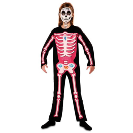 Skelett tag der toten kostüm rosa