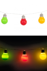 Lichtsnoer 10 lamps limburg | rood, geel, groen