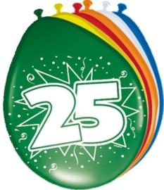 Luftballons 25 Jahre (farblich sortiert)
