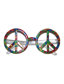 Hippiebrille Frieden | mehrfarbig