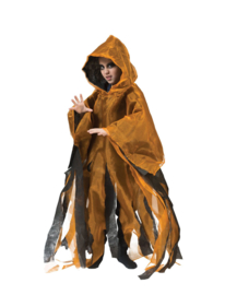 Cape ghoul oranje kind | greaper kostuum