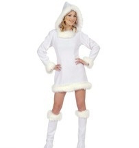 Eskimo white jurkje | Witte lapland kostuum