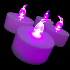 LED-Kerzen rosa pro 12