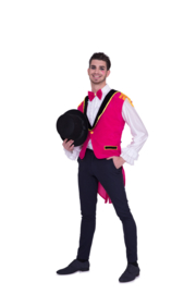 Pink circus vest heren