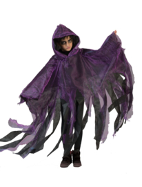 Cape ghoul paars kind | greaper kostuum