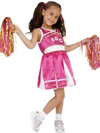 Cheerleader Mädchen Kleid rosa