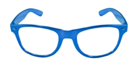 Moderne bril blauw metallic