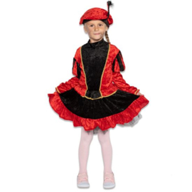 Pieten jurkje petticoat meisje rood