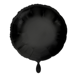Zwarte folieballon rond