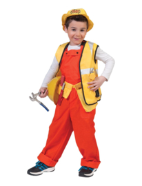 Fluor oranje overall kinderen