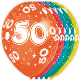 50 jaar verjaardag ballonnen 5 stuks