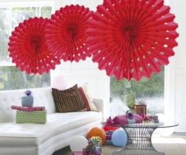 Honeycomb fan rood