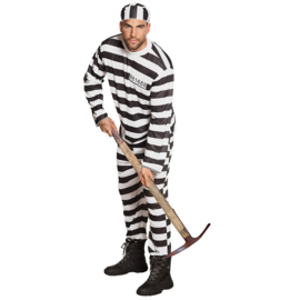 Gevangene lange mouw zwart-wit | Boeven kostuum