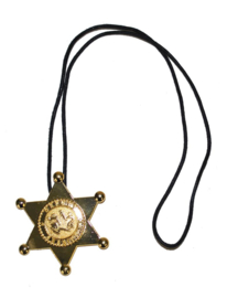 Halsketting Sheriff ster | goud | metaal