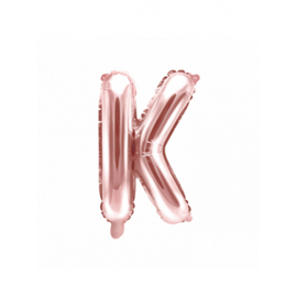 Folie ballon Letter "K", 35cm, rose goud