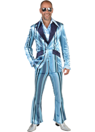 70's kostuum kobalt streep | kostuum deluxe