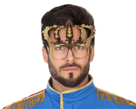 Konings bril | Bril met kroon | goudkleurig