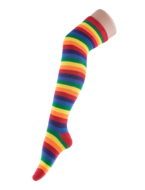 Overknee-Socken Regenbogen