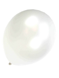 Qualitätsballon metallisch perlmutt/weiß 100 Stück.