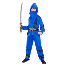 Power ninja kostüm blau