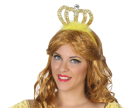 Tiara Stirnband königlicher Tag gold | goldene Prinzessin Krone
