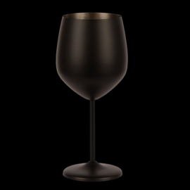 Wijnglas RVS Zwart | Luxe wijnglazen