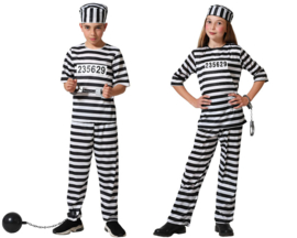 Boeven outfit jongen | gevangenis kostuum