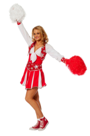 Cheerleader jurk luxe rood