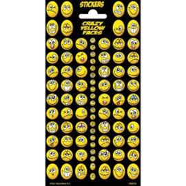 Stickervel twinkle Crazy Yellow Faces