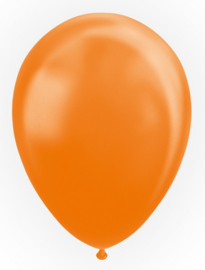 Kwaliteitsballon metallic oranje 10 stuks