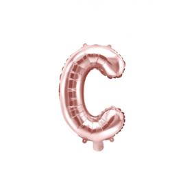 Folie ballon Letter "C", 35cm, rose goud