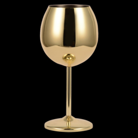 Wijnglas RVS goud | Luxe wijnglazen | 70cl