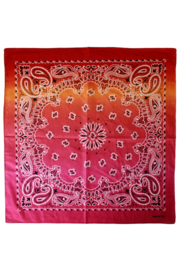 Bandana kleurverloop | roze rood oranje hoofddoek