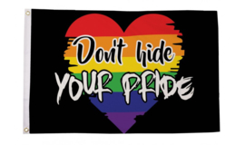 Gevelvlag Don't hide your pride | pride | peace
