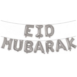 Folienballon-Set 'Eid Mubarak' Silber | Ramadan