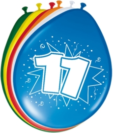 Luftballons 11 Jahre (farblich sortiert)