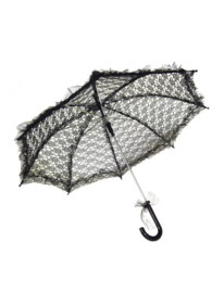 Biedemeier paraplu kant zwart