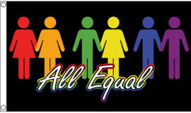 Gevelvlag All equal | pride | peace
