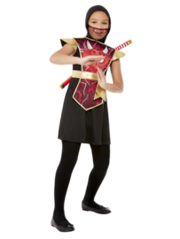 Ninja-Kriegerin Kostüm rot