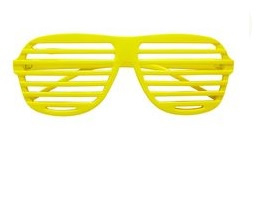 Lamellen bril neon geel